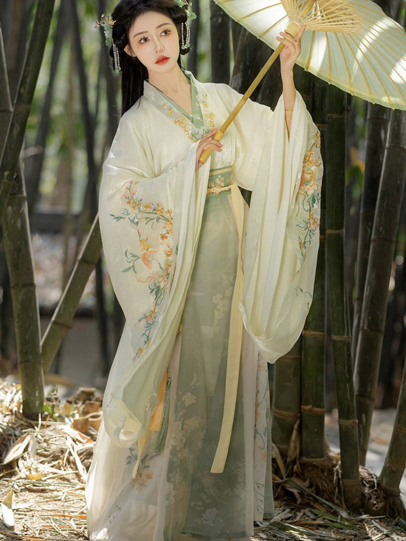 Wei Jin Dynasty Qiyao Ruqun Hanfu | Ten Miles of Spring 春风十里