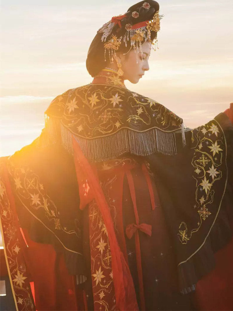 Wei Jin Dynasty Embroidered Qiyao Ruqun Hanfu | Star Goddess 星神