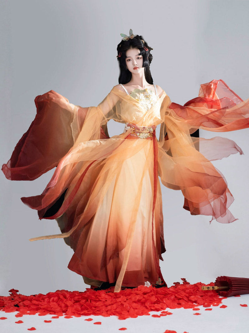 Wei Jin Dynasty Qiyao Ruqun Hanfu | Golden Lotus 金荷
