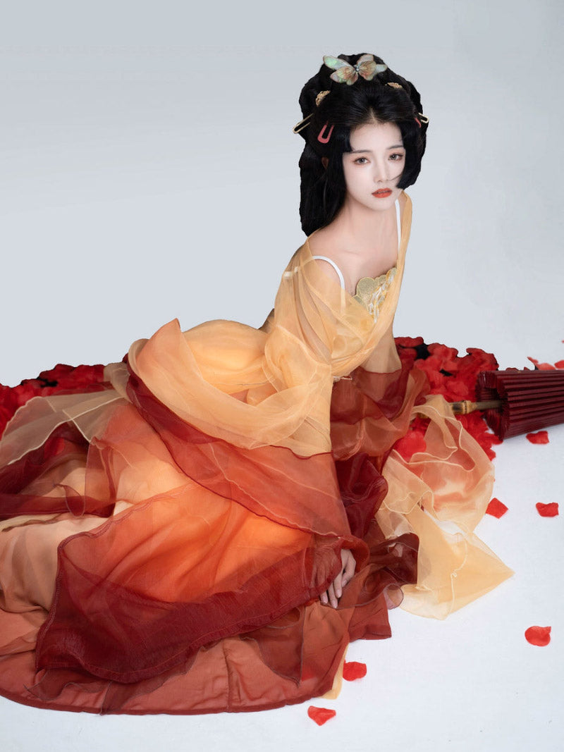 Wei Jin Dynasty Qiyao Ruqun Hanfu | Golden Lotus 金荷