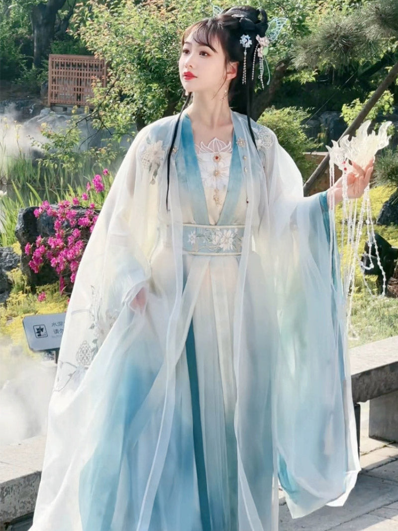 Wei Jin Dynasty Qiyao Ruqun Hanfu | Bamboo Shadow 竹影