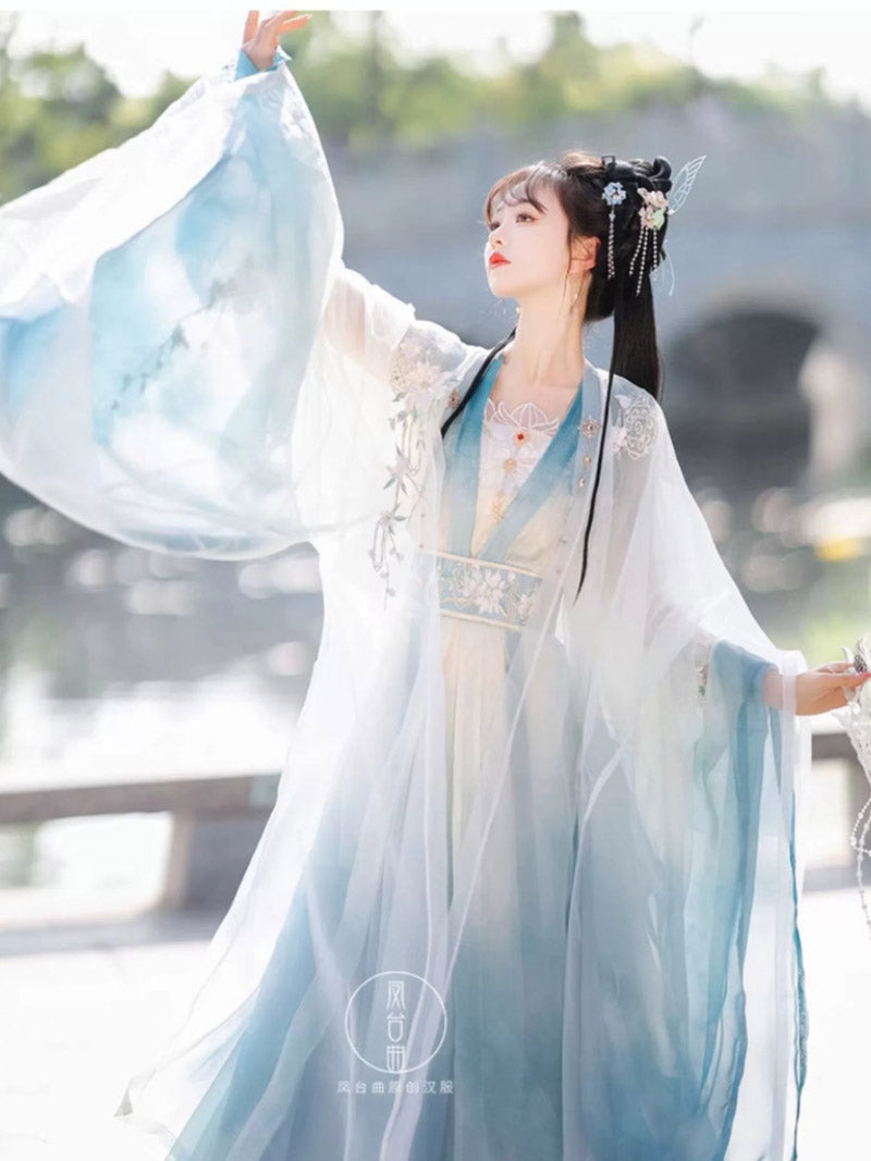Wei Jin Dynasty Qiyao Ruqun Hanfu | Bamboo Shadow 竹影