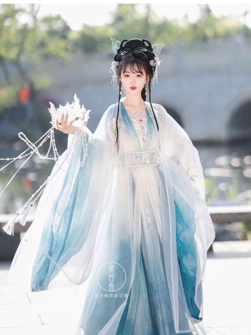 Wei Jin Dynasty Qiyao Ruqun Hanfu | Bamboo Shadow 竹影
