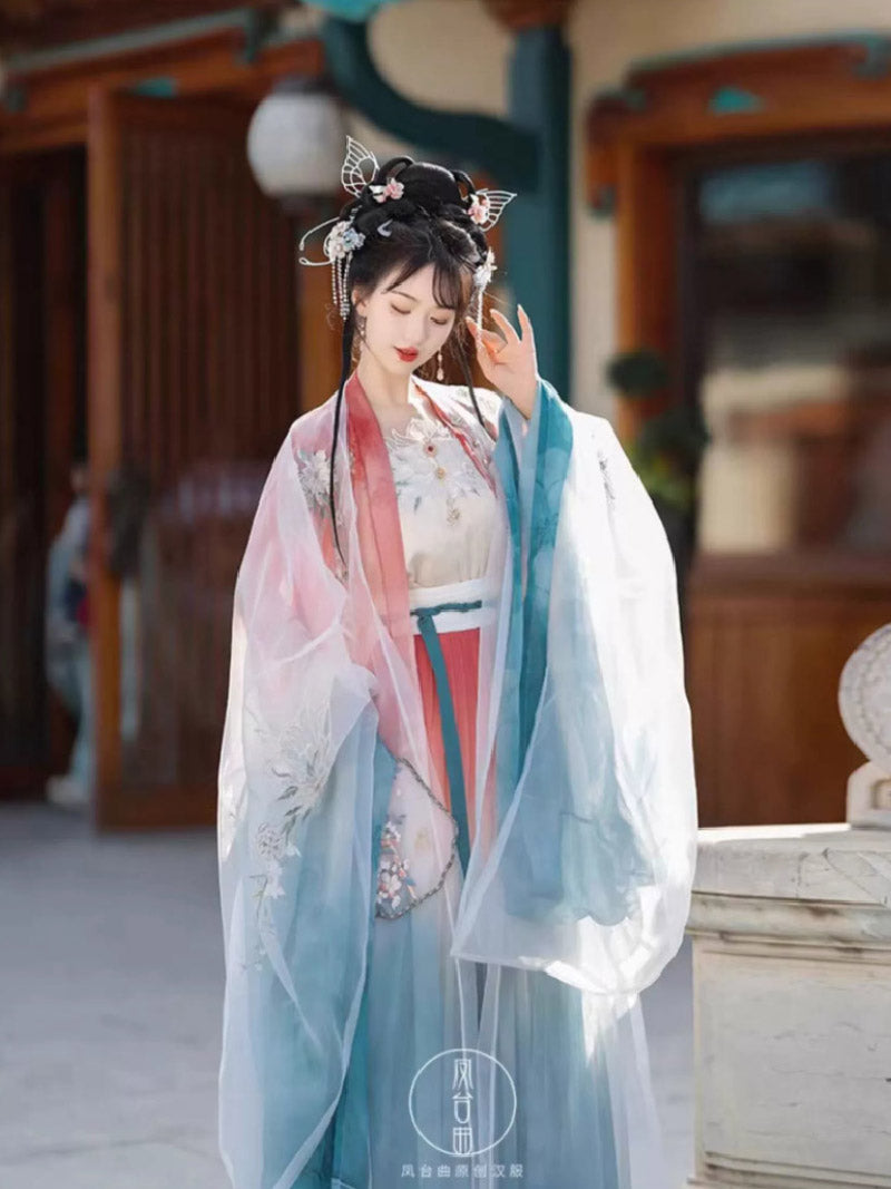Wei Jin Dynasty Qiyao Ruqun Hanfu | Bamboo Shadow 竹影