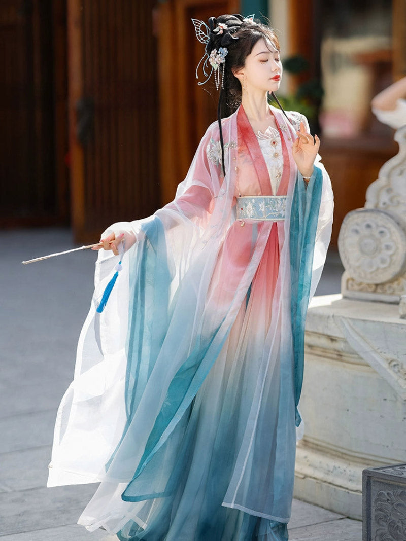 Wei Jin Dynasty Qiyao Ruqun Hanfu | Bamboo Shadow 竹影
