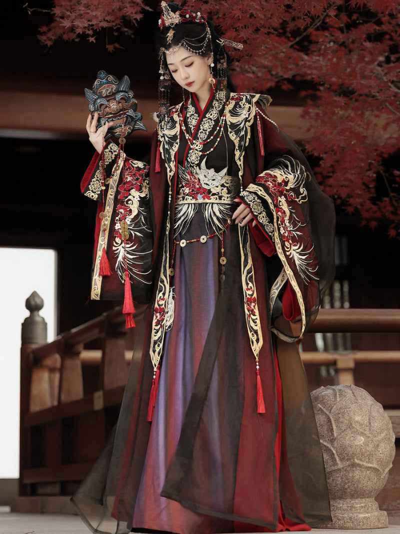 Wei Jin Dynasty Men and Women Qiyao Ruqun Hanfu | Ghost Warrior 魑魅魍魉