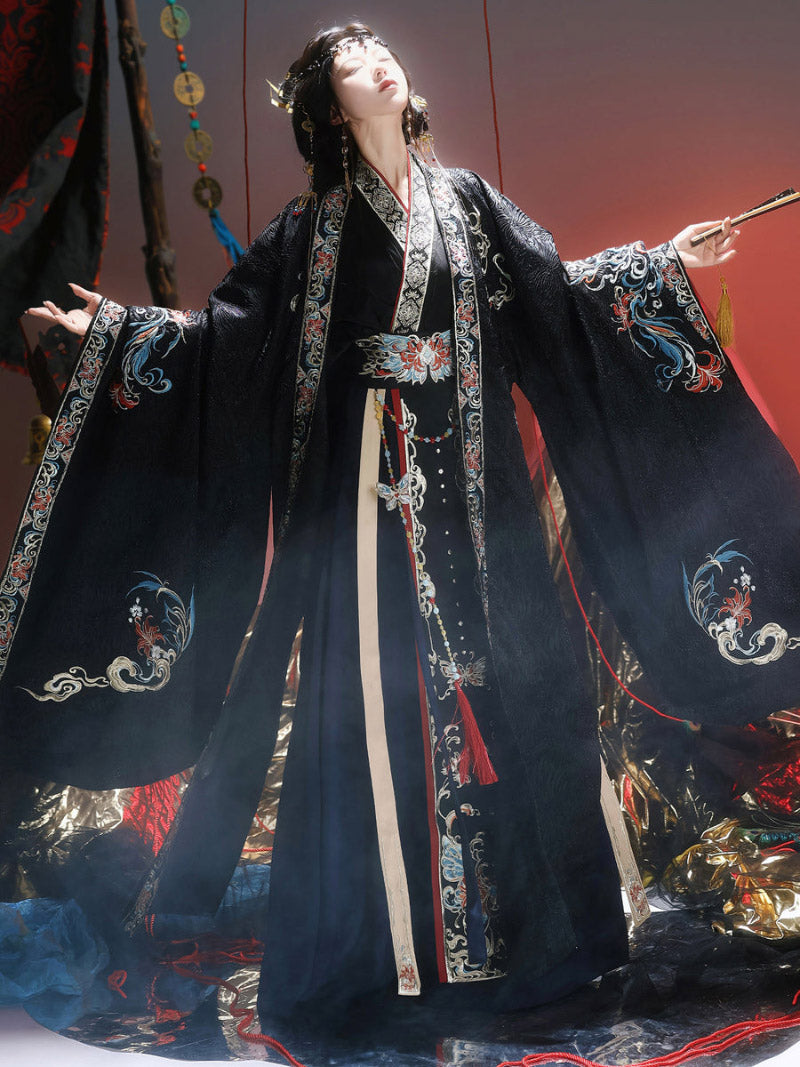 Wei Jin Dynasty Qiyao Ruqun Hanfu | Onyx Phoenix 绣烬玄凰