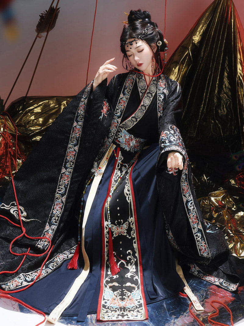 Wei Jin Dynasty Qiyao Ruqun Hanfu | Onyx Phoenix 绣烬玄凰