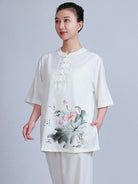 White Lotus Tai Chi Suit for Women – Short Sleeve Set