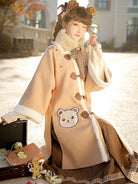 Winter Chinese Sweet Girly Lolita Style Hanfu Wool Blend Coat Women
